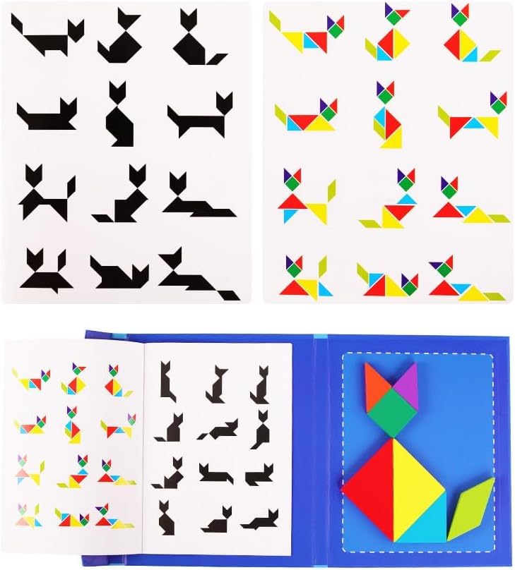 Kiddyraft Tangram Woodness – Children’s Magnetic Tangram Puzzle - Image 3