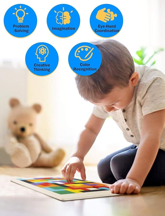 Kiddyraft Wooden Intelligence Puzzle Board - Image 3
