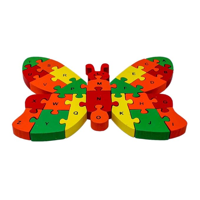 Kiddyraft Montessori Wooden Butterfly 3D Puzzle Block - Image 3