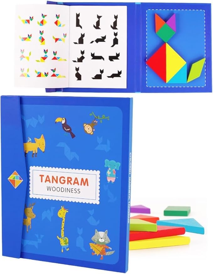 Kiddyraft Tangram Woodness – Children’s Magnetic Tangram Puzzle - Image 5