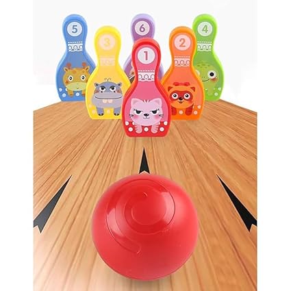 Kiddyraft Montessori Wooden Bowling Spil Game – Big Size - Image 3