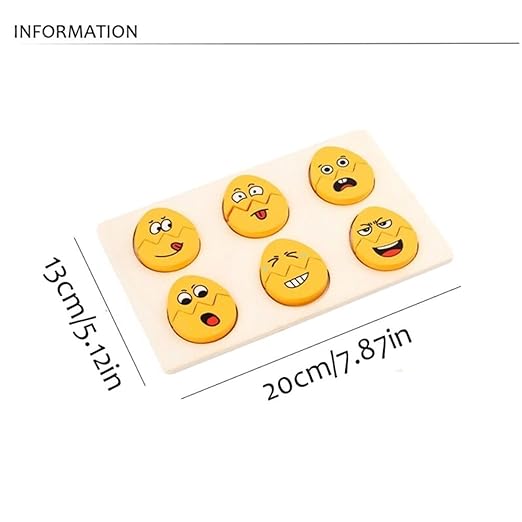 Kiddyraft Montessori Wooden Eggs Expressions Puzzle - Image 3