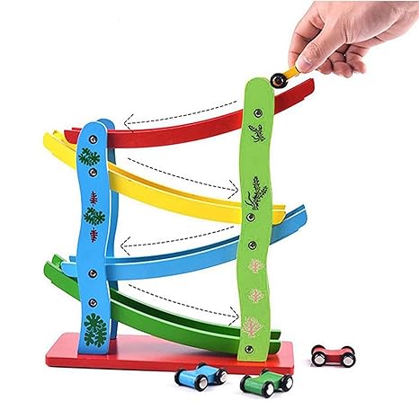 Kiddyraft Montessori Wooden Slippery Cars – Big Size - Image 4