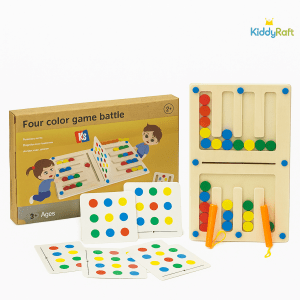 Kiddyraft Montessori Wooden Four-Colour Game Battle – Small Size