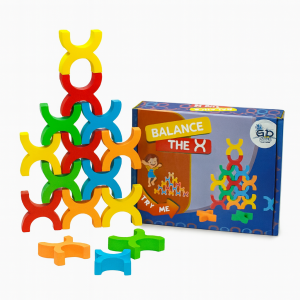 Kiddyraft Montessori Wooden Balancing Block Game – The Letter “X”