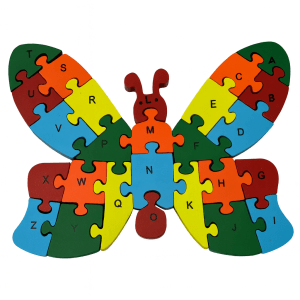 Kiddyraft Montessori Wooden Butterfly 3D Puzzle Block