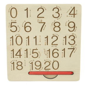 Kiddyraft Wooden Shapes & Numbers Writing Practice Board