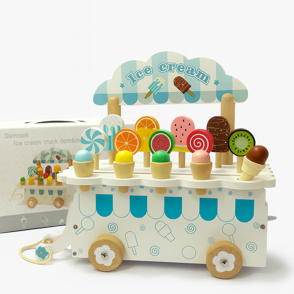 Kiddyraft Wooden Denmark Ice Cream Truck