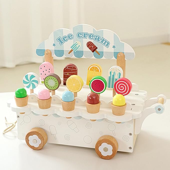 Kiddyraft Wooden Denmark Ice Cream Truck - Image 5