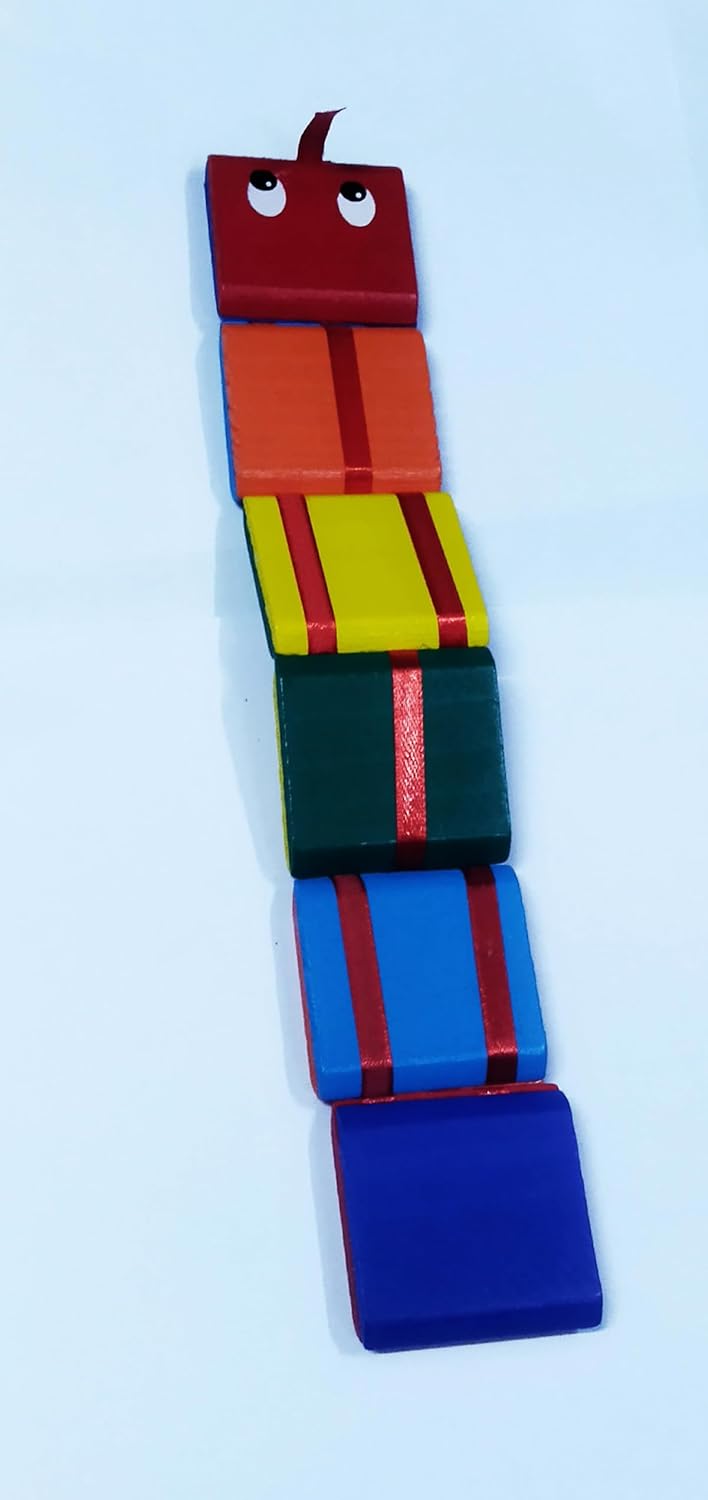 Kiddyraft Wooden Twirling Caterpillar Fidget Toy - Image 4