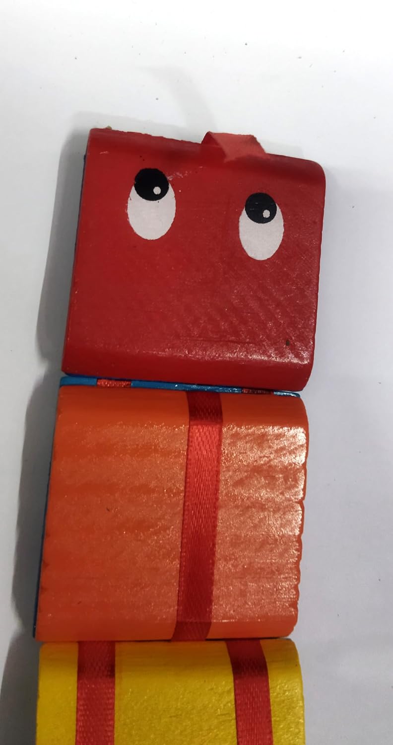 Kiddyraft Wooden Twirling Caterpillar Fidget Toy - Image 3