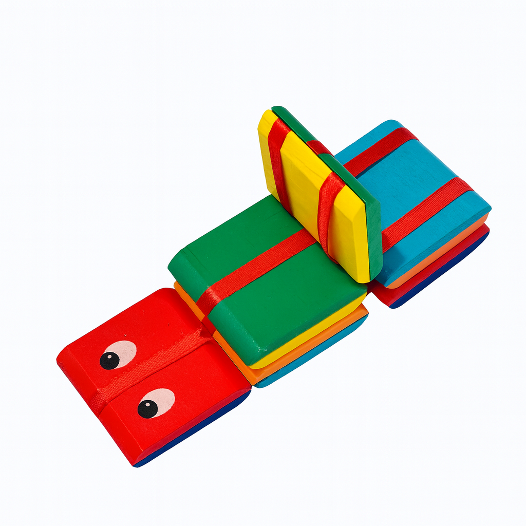 Kiddyraft Wooden Twirling Caterpillar Fidget Toy