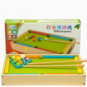Kiddyraft Wooden Billiard Game with 8 Balls