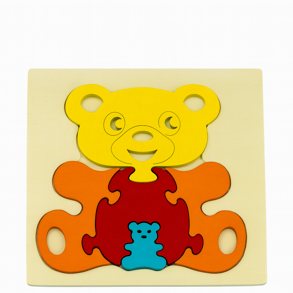 Kiddyraft Wooden 3D Jigsaw Puzzle Block – Bear