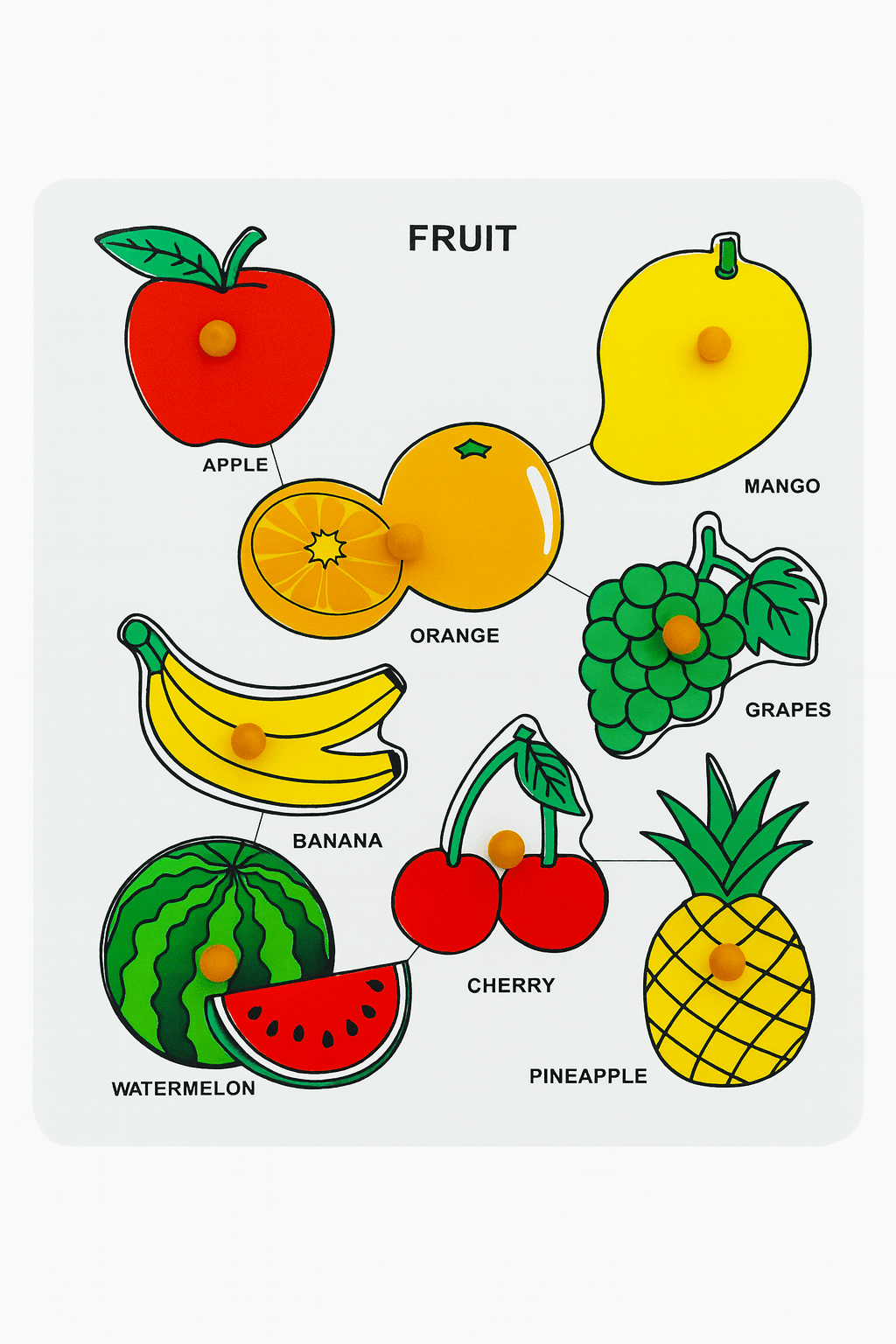 Kiddyraft Wooden Fruit Puzzle