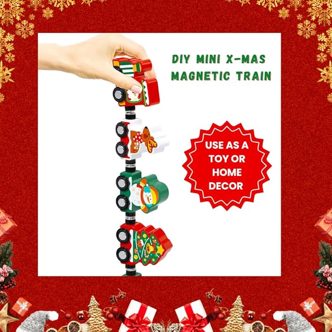Kiddyraft Wooden Christmas Magnetic Train - Image 2