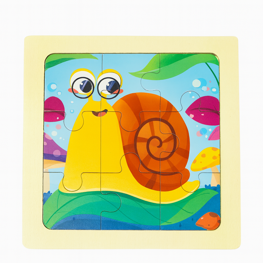 Kiddyraft Wooden Mini Puzzle – Snail